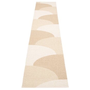 Tappeti in plastica, Tappeto Hill, 70 x 360 cm, vaniglia - beige - crema, Bianco