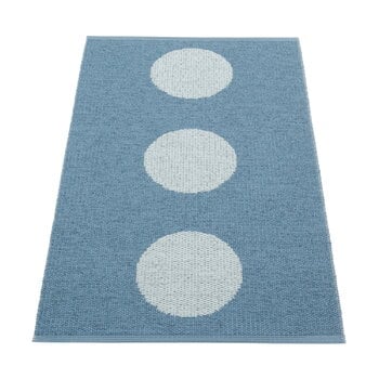 Tappeti in plastica, Tappeto Vera Pop, 70 x 120 cm, blu fiume - nebbia blu, Celeste