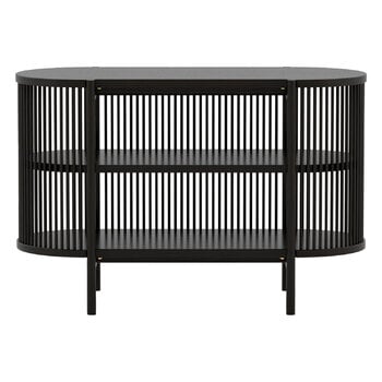 Cassettiere e credenze, Credenza Petit Bastone, nera, Nero