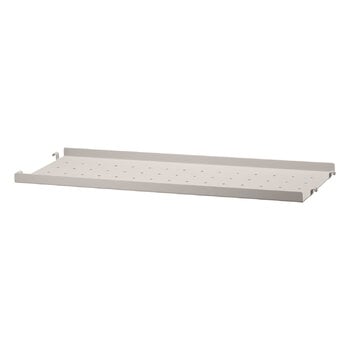 Shelving units, String metal shelf 58 x 20 cm, low, beige, Beige