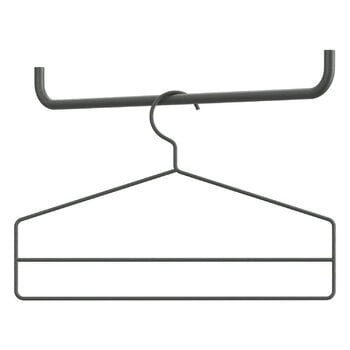 Coat hangers, String hanger set, 4 pcs, dark grey, Gray