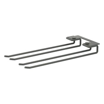 Shelving units, String hanger rack 30 cm, 2-pack, dark grey, Gray