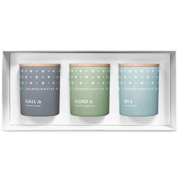 Scented candles, Scented candle set 3 pcs, EXPLORE, Multicolour