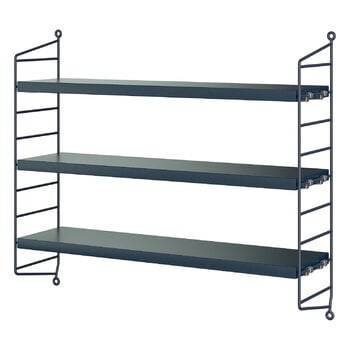 Wall shelves, String Pocket shelf, Nybroblå, Blue