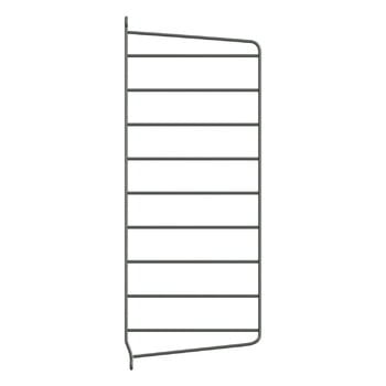 Shelving units, String side panel 50 x 20 cm, 2-pack, dark grey, Gray