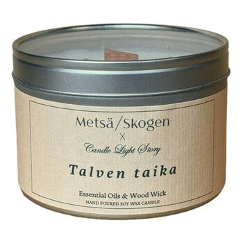 Scented candles, Soy wax candle, 180 g, Talven taika, White