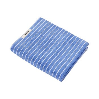 Tekla Bath towel, clear blue stripes