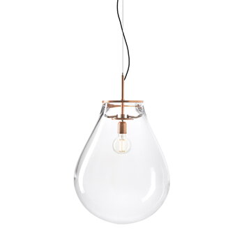 Pendant lamps, Tim pendant, medium, clear - brushed copper, Copper