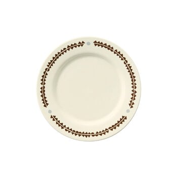 Plates, Plate, 18 cm, Tetto - brown, White