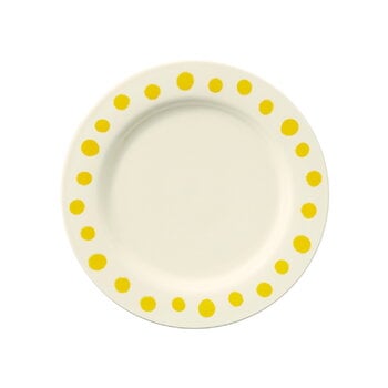 Plates, Plate, 21 cm, Luna - yellow, White