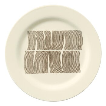 Plates, Plate, 24 cm, Orto - brown, White