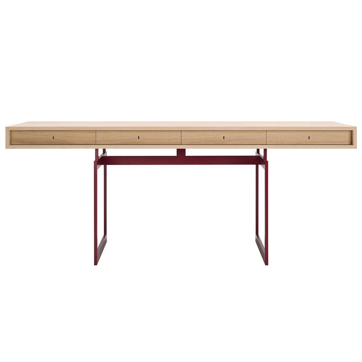 Karakter Office desk, oak - red frame | Finnish Design Shop