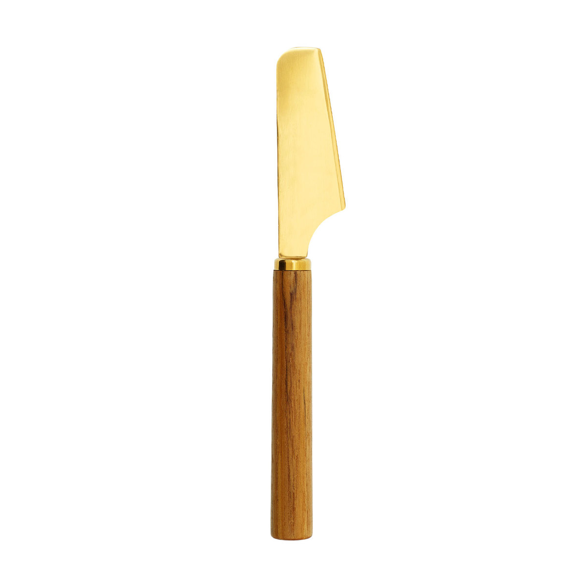 Tivoli Tour cheese knife, teak brass Preused design Franckly