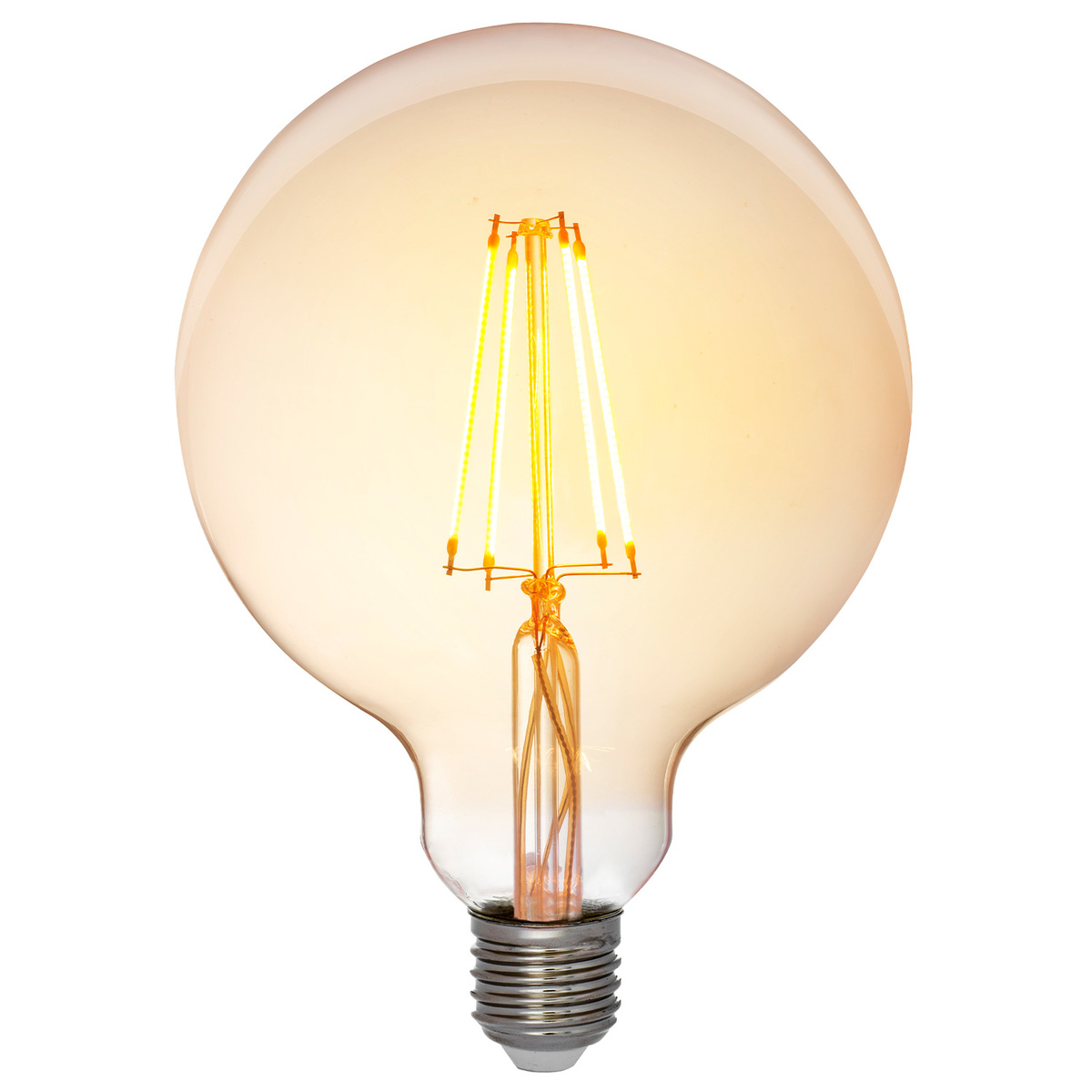 Airam LED Decor Amber Globe G125 lamppu 5W E27 250lm, himmennettävä