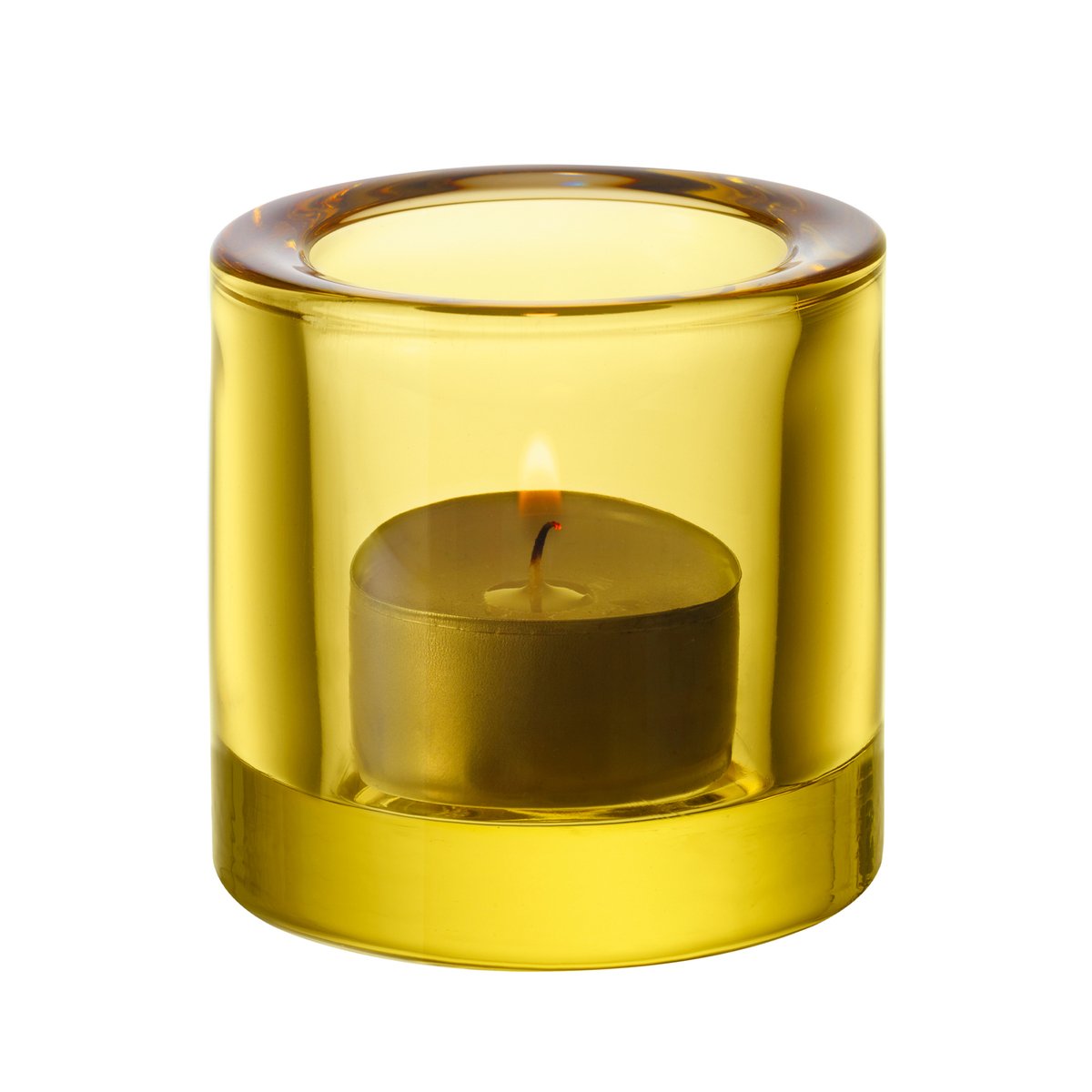 Iittala Kivi tealight candleholder, lemon | Finnish Design Shop