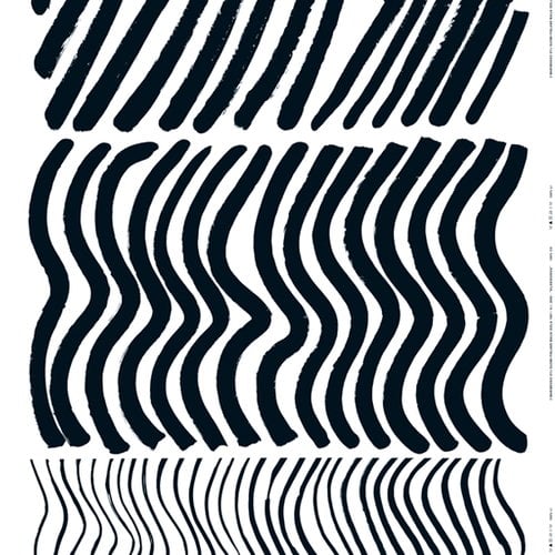 Marimekko Silkkikuikka kangas, musta | Käytetty design | Franckly