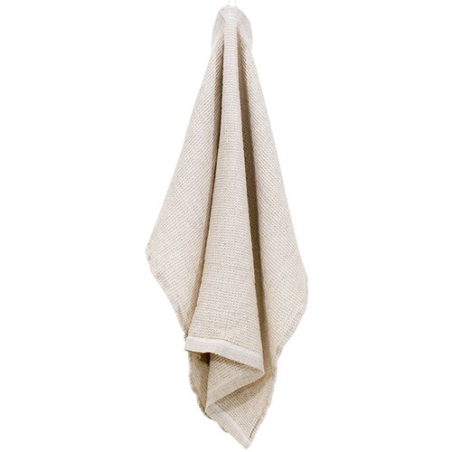 Lapuan Kankurit Terva giant towel, white linen Finnish Design Shop UK