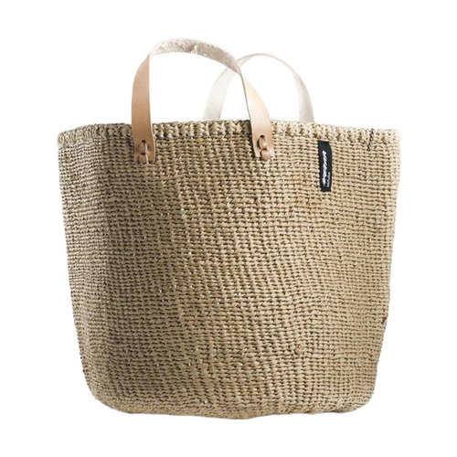Mifuko Kiondo market basket, M, natural | Pre-used design | Franckly