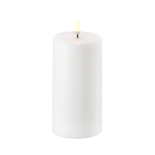 Uyuni Lighting LED pillar candle, 7,8 x 15 cm, nordic white | Finnish ...