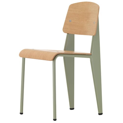 Vitra Standard chair, Prouvé Gris Vermeer - oak | Pre-used design ...