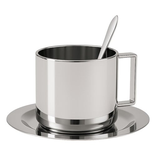 Americano Trio coffee cup set, polished stainless steel