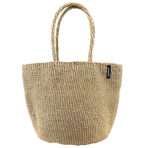 Mifuko Kiondo shopper basket, M, woven handle, brown | Pre-used design ...