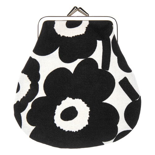 Marimekko Mini Unikko Pieni Kukkaro purse, white - black | Finnish ...