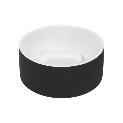 PAIKKA Slow Feed bowl M, black Preused design Franckly