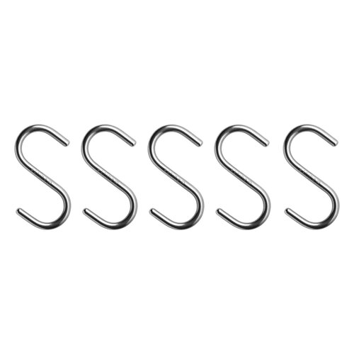 String Furniture String S hooks, 5 pcs, stainless steel Finnish