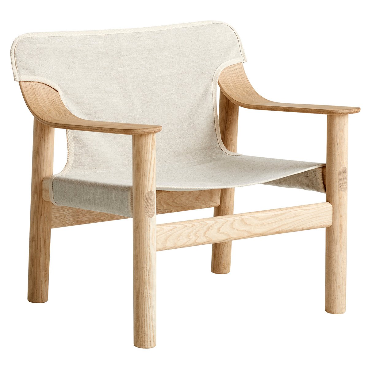 Hay Bernard Lounge Chair Matt Lacquered Oak Canvas Finnish Hay Bernard Lounge Chair Matt