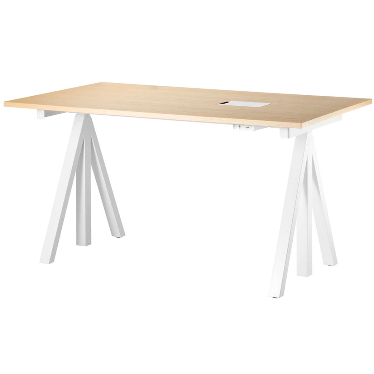 String Furniture Works Height Adjustable Work Desk 140 Cm Ash Finnish Design String Furniture Works Height, What Is The Best Height For A Work Desk