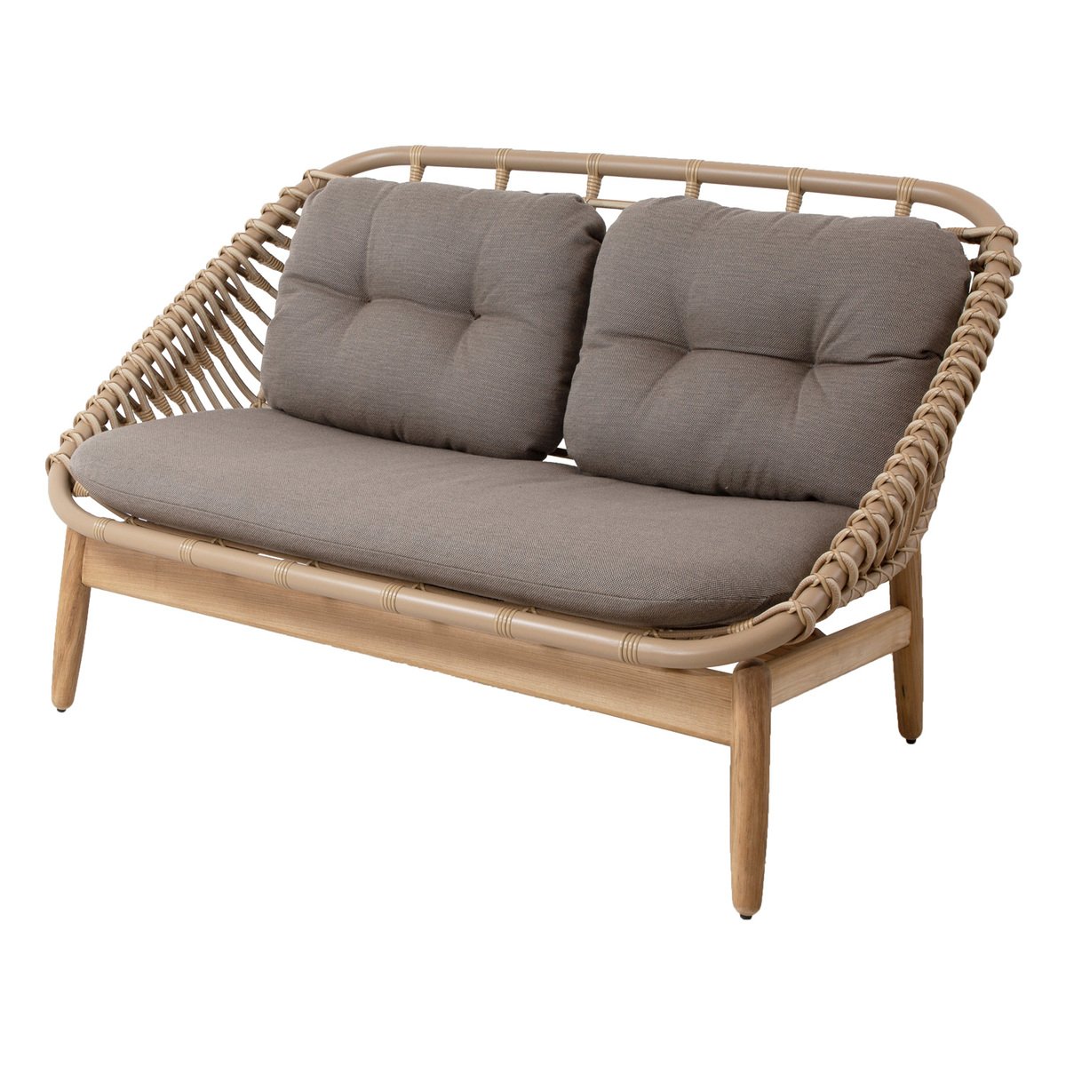 Onderzoek het Kenia ergens String 2-seater sofa, natural - taupe | Finnish Design Shop