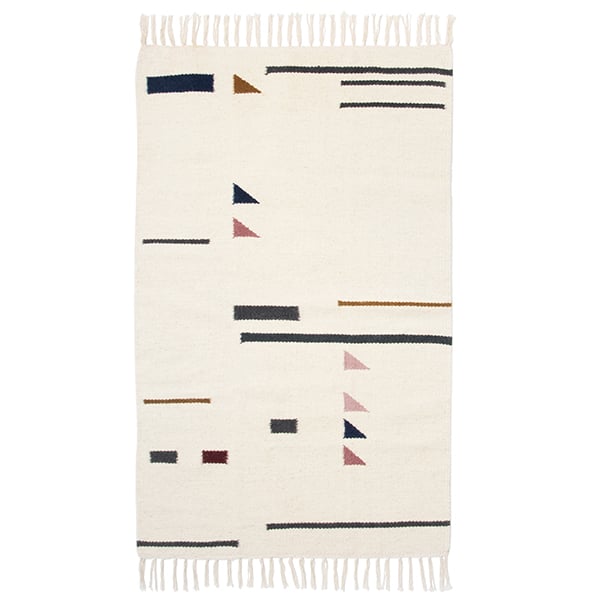 concept Zwakheid Vrijgevigheid Ferm Living Kelim rug, Triangles, 80 x 140 cm | Finnish Design Shop