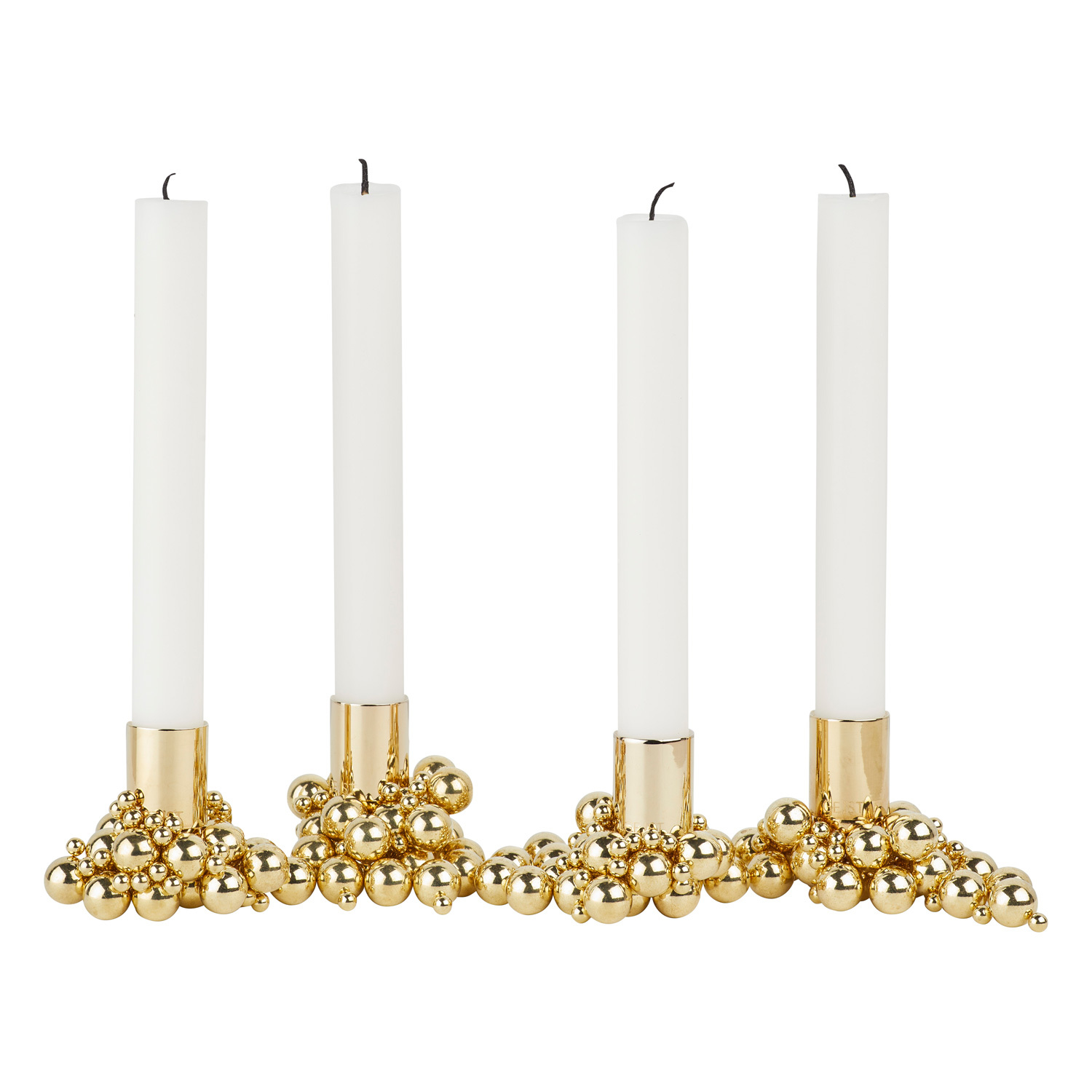 Molekyl candle holder 4, brass
