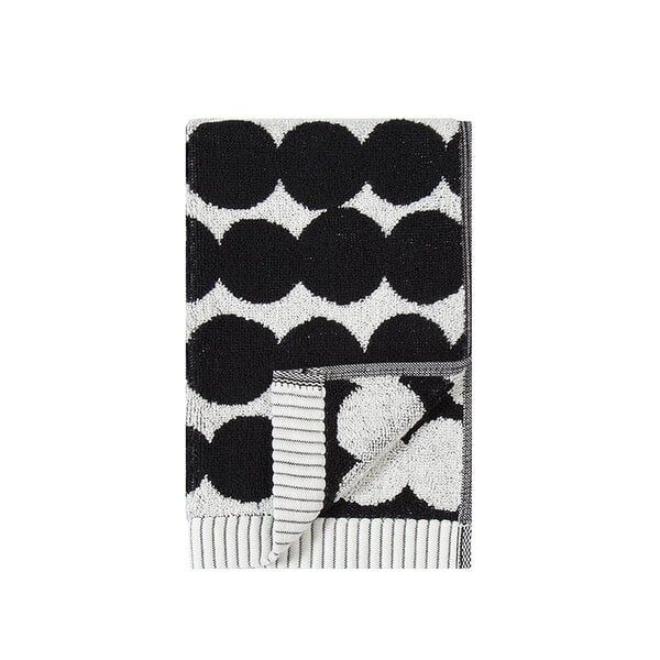 Marimekko Räsymatto guest towel, black-white | Finnish Design Shop