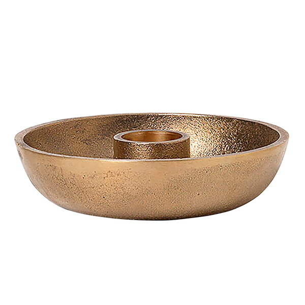 ferm LIVING Bowl candle holder, single, brass Finnish Design Shop