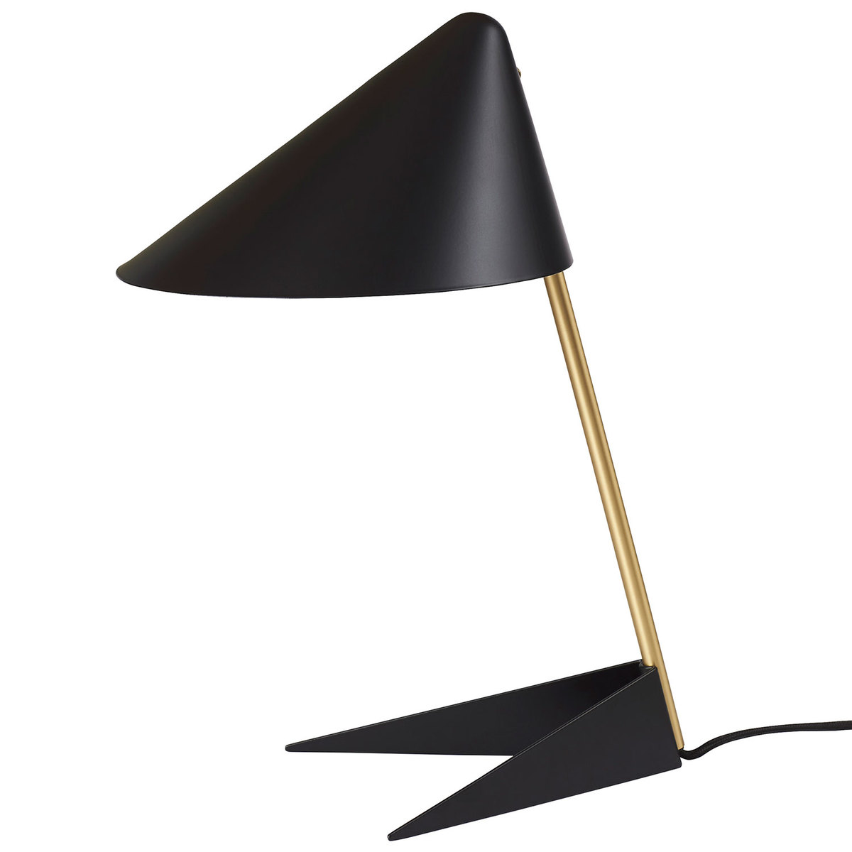 Warm Nordic Ambience Table Lamp, Black - Brass