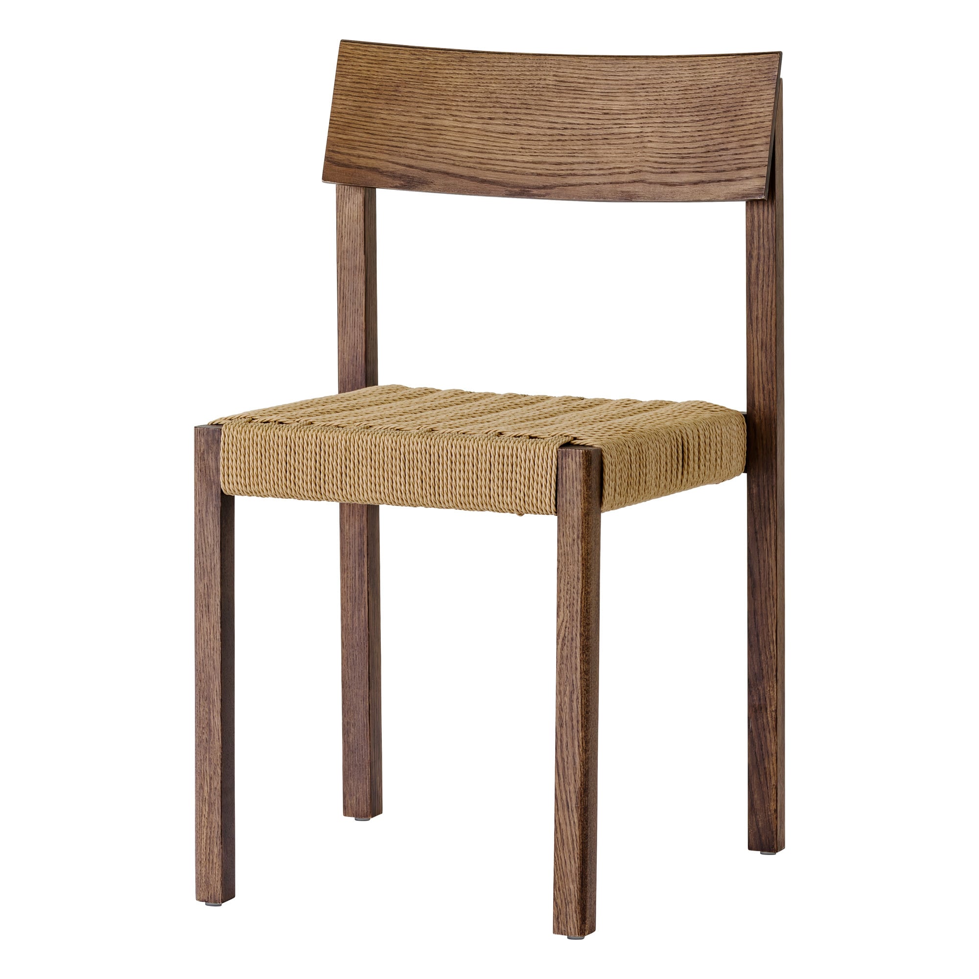 Mauro dining chair, dark stained oak - papercord