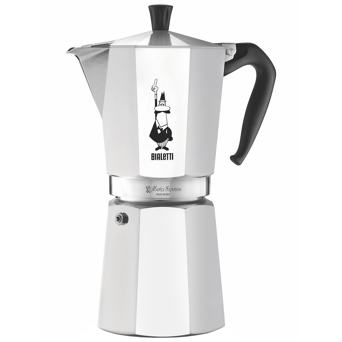 Bialetti Moka Express Stovetop Maker with Free Ground Coffee, 6