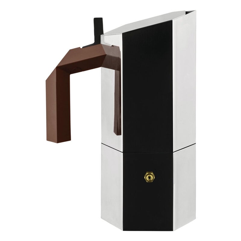 AMONIDA Cafetière italienne pour cuisinière 6 tasses 240 ml en acier inoxydable Cafetière à moka Cafetière à induction