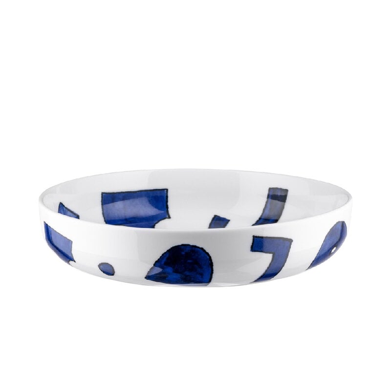 Alessi Itsumo - Yunoki astiasetti, 12 kpl, valkoinen - sininen, tuotekuva