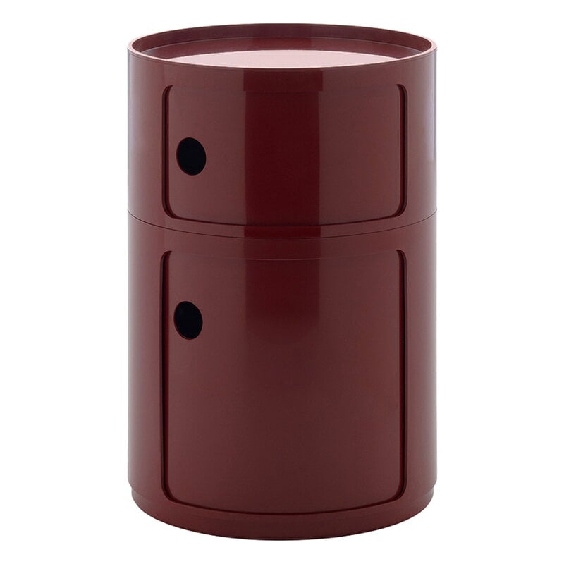 Kartell Componibili Big storage unit, 2 modules, burgundy