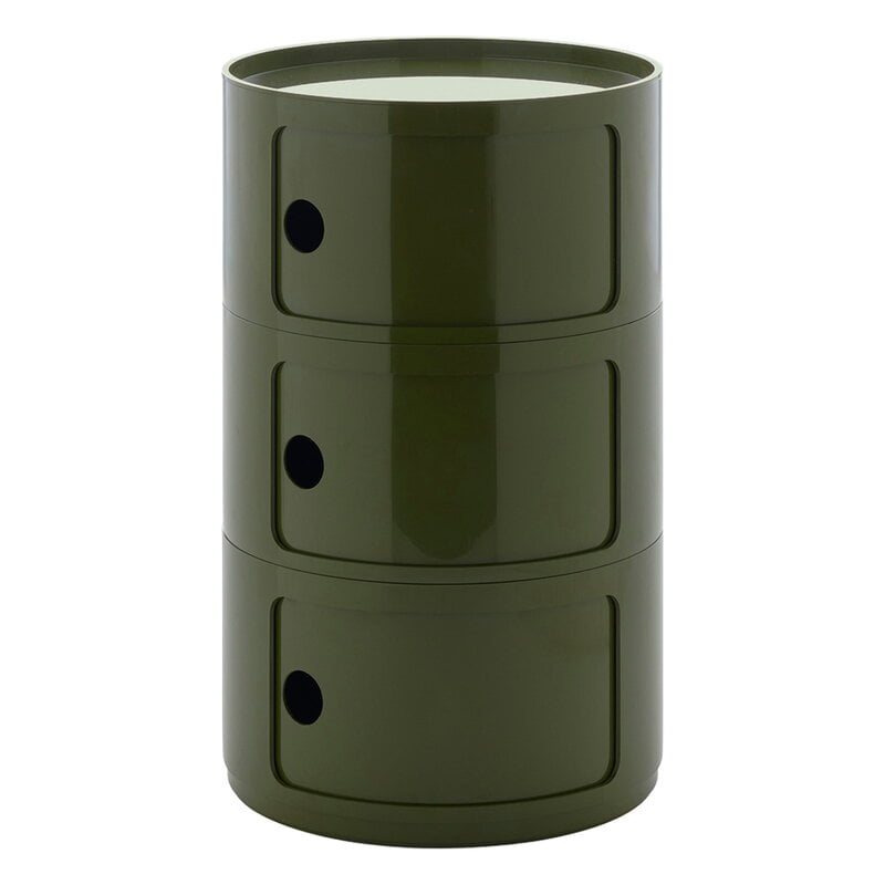 Kartell Componibili Big storage unit, 3 modules, green | Finnish