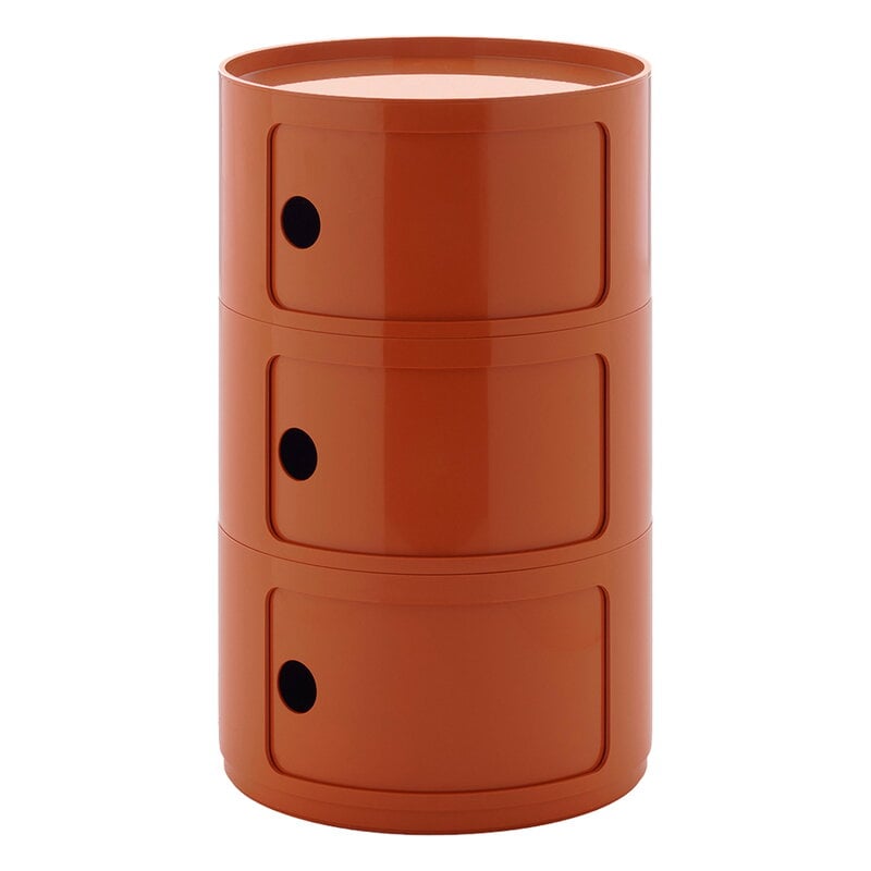Kartell Componibili Big storage unit, 3 modules, orange | Finnish