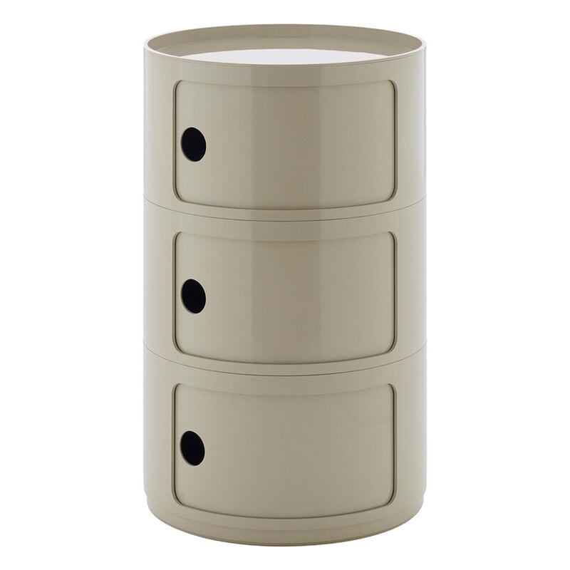 Kartell Componibili Big storage unit, 3 modules, taupe | Finnish