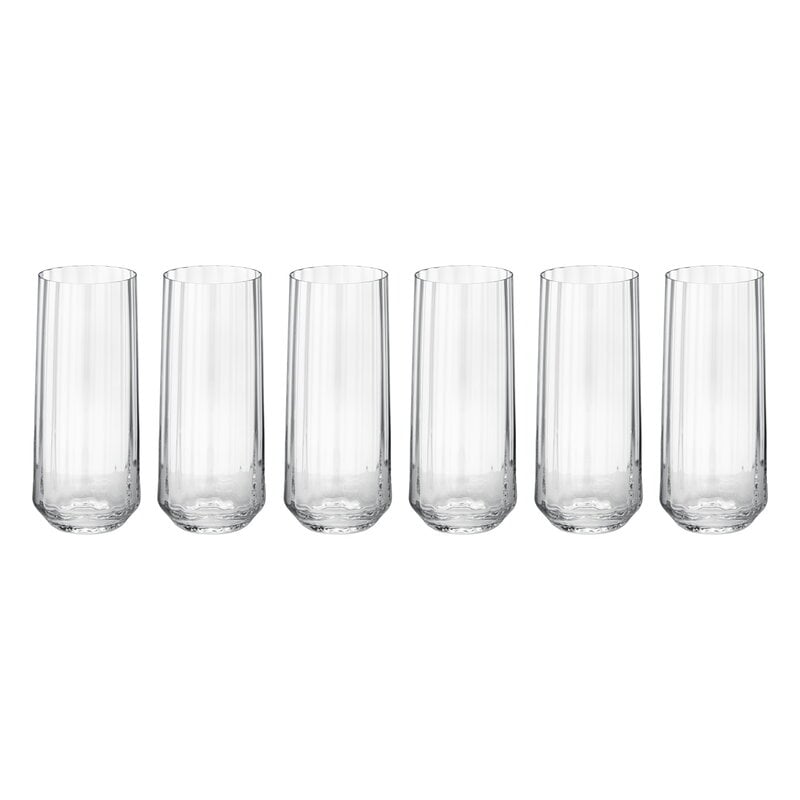 6Pcs Highball Glasses Lead-free Drinking Glasses with Heavy Base
