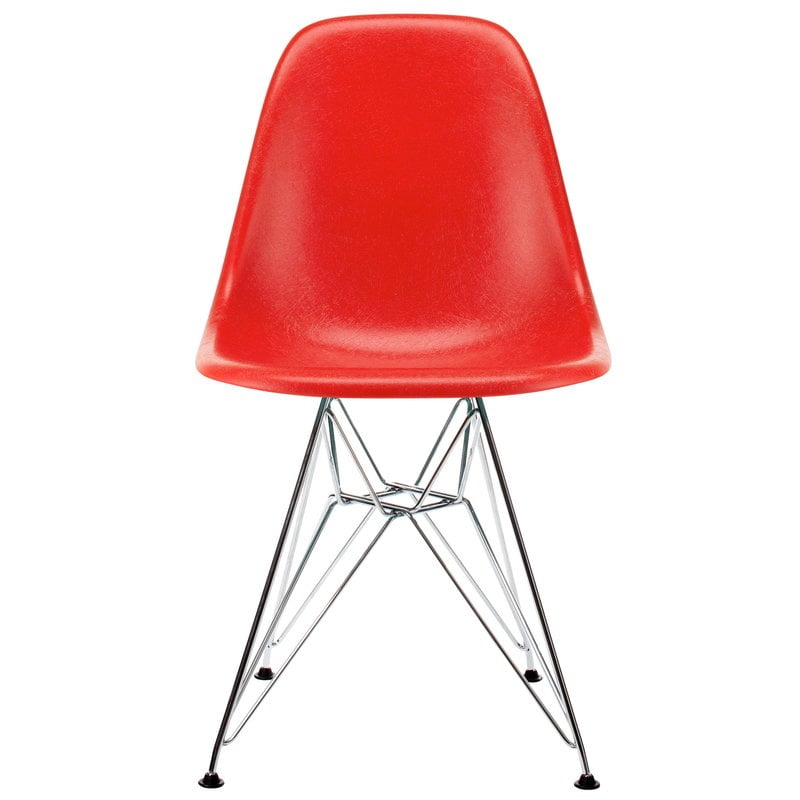 Chip Tilbagebetale Når som helst Vitra Eames DSR Fiberglass chair, classic red - chrome | Finnish Design Shop