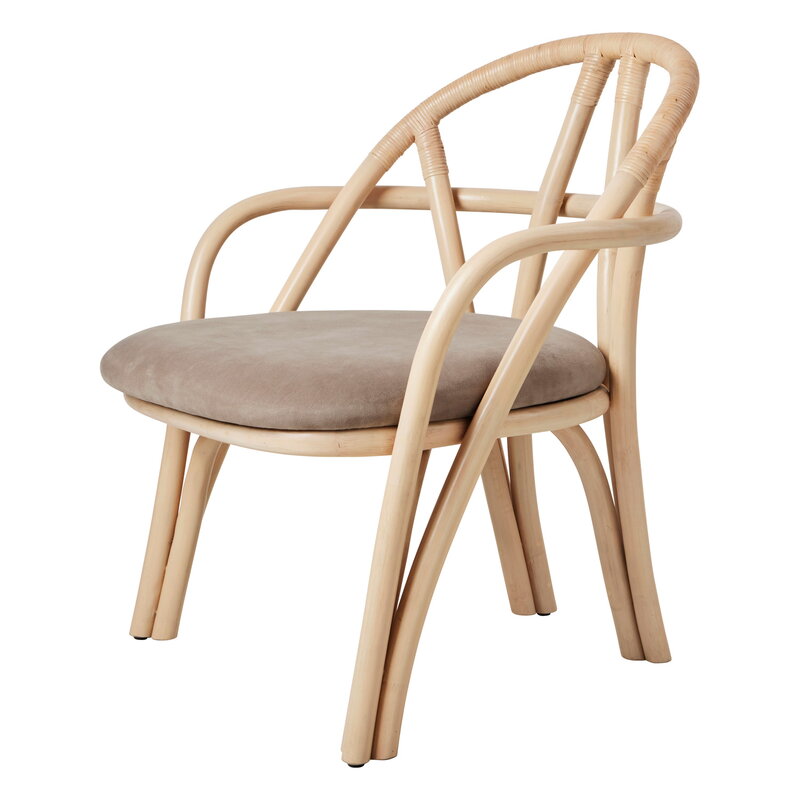 GUBI Fauteuil Bistra, rotin laqué naturel - Fustagno 002, image produit