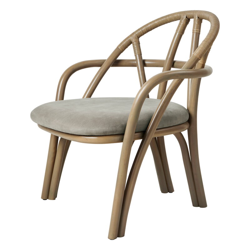 GUBI Fauteuil Bistra, rotin teinté olive - Fustagno 003, image produit