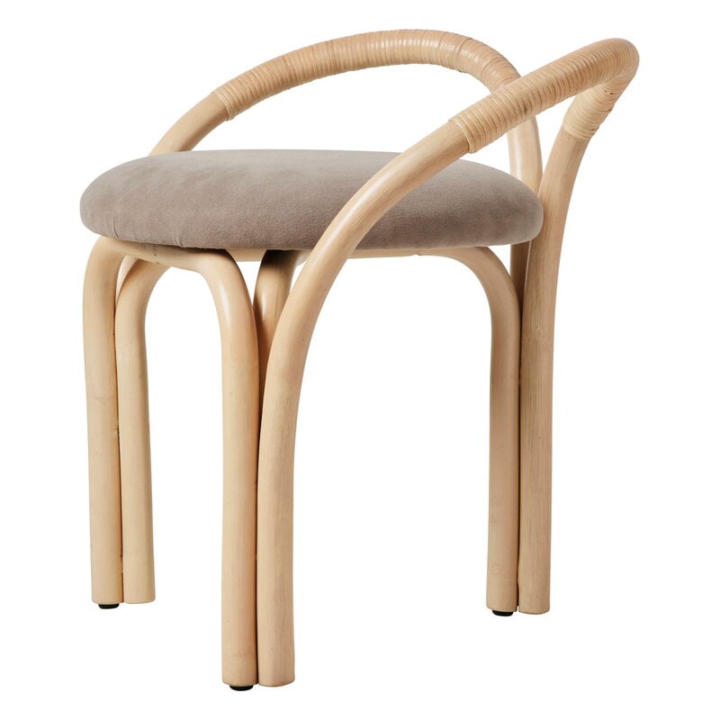 GUBI Bistra stool,  natural lacquered rattan - Fustagno 002, product image